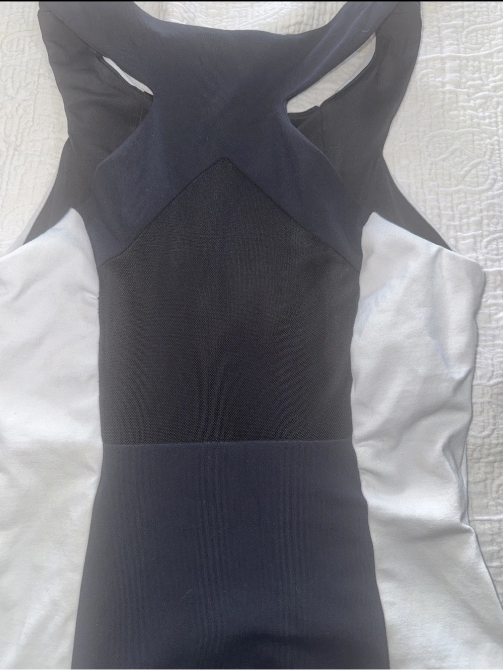 bebe Black and White Panel Tank Top - Picture 5 of 5